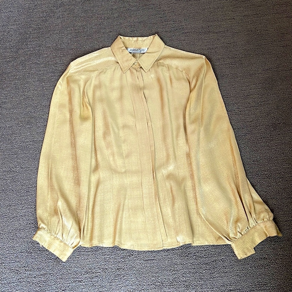 100% Silk Blouse by Argenti, Size 8